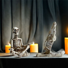 Resin Handicraft Ornaments Yoga Skull Character Ornament Skull Resin Crafts Skeleton Human Body Home Decoration