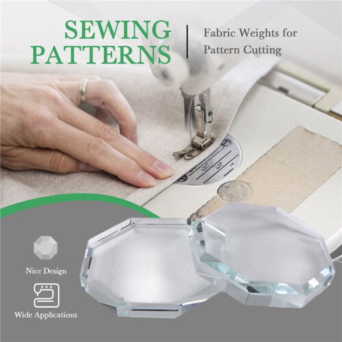 5PCS Glass Pattern Weights for Sewing, Fabric Sewing Weight Cloth Dressmaking Pattern Making and Sample Cutting Weights 1