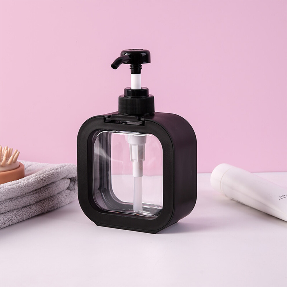 Penghui-Toys Black (, 300Ml) Square Refillable Pump Bottles For Shampoo & Lotion