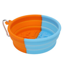 Foldable Silicone Pet Bowl with Buckle for Dogs Cats Small Animals, Portable Travel Dish