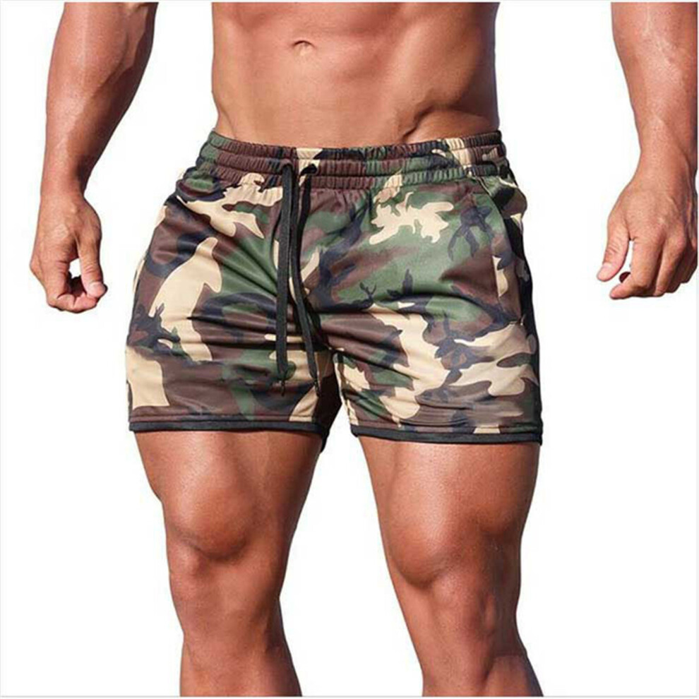 Reach-Tools (Camouflage, M) Men\'S Gym Shorts Lightweight Running Athletic
