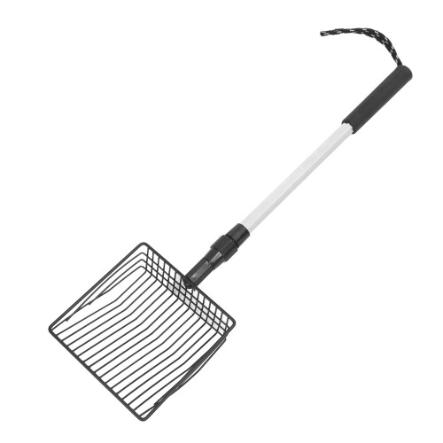 Extendable Cat Litter Scoop Aluminum Iron PP 2-Section Handle