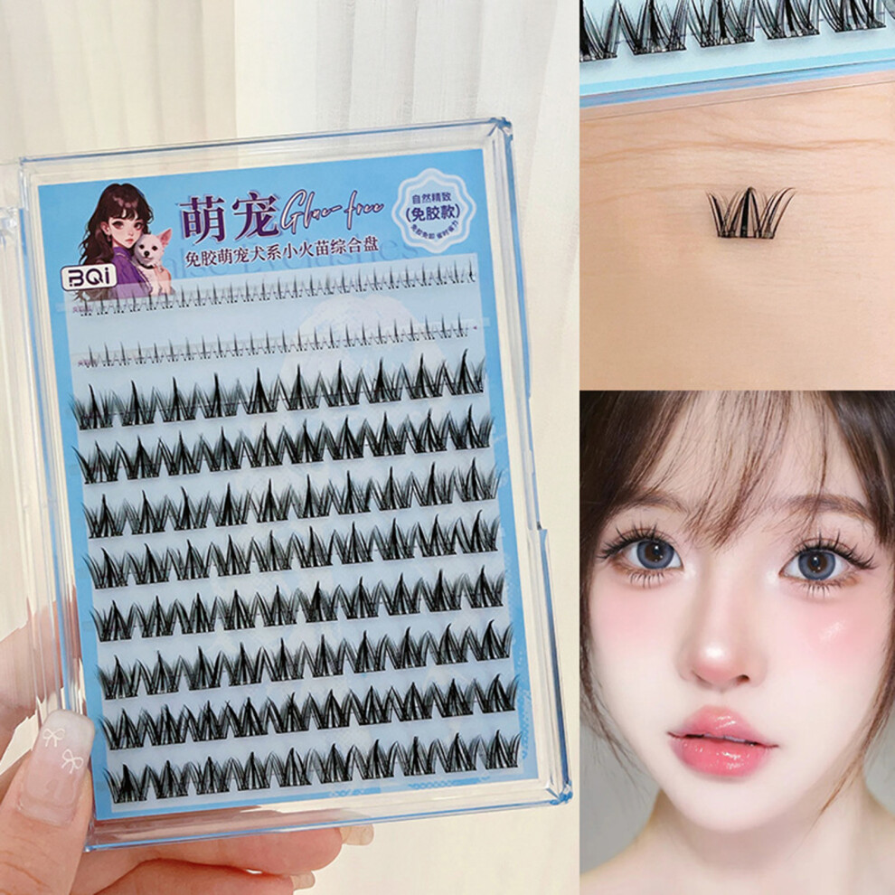 Hue-Grain (01) Diy Fake Lashes - No Glue, Dense & Seamless