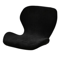 (Black) Washable Solid Color Chair Cover for Hotel & Bar Stool