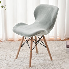 (Light Grey) Washable Solid Color Chair Cover for Hotel & Bar Stool