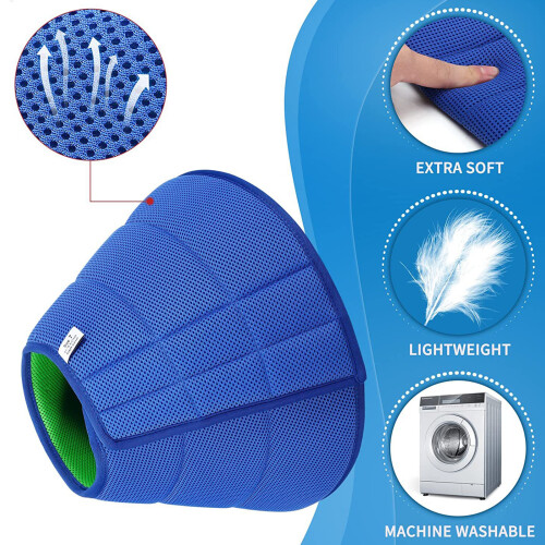 (Blue Green, XL Code (47-53cm)) Post-Surgery Soft Dog Cone, Bite Protection (50 chars) 2
