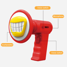 (red) 6-Sound Voice Changer for Prank & Party