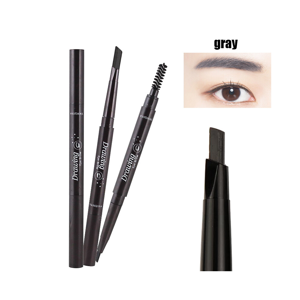 Hue-Grain (Grey) Waterproof Double-Ended Eyebrow Pencil
