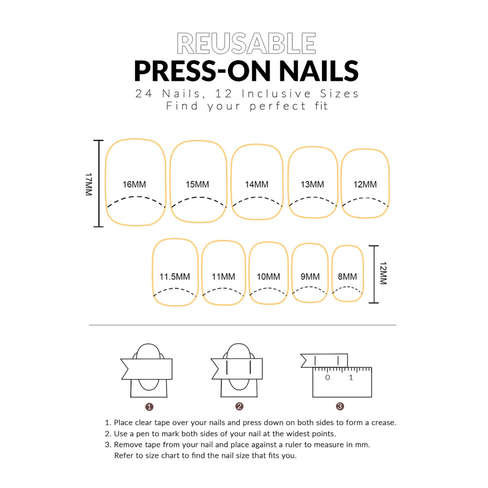 Dachuang Beauty 24Pcs Floral Press-On Nails Diy Manicure Kit