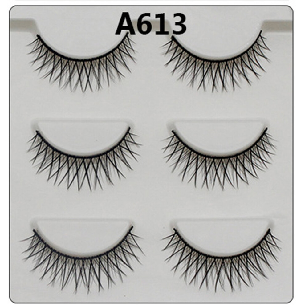 Penghui-Toys Light (A613) 3 Pairs Fluffy Volume Lashes For Wedding Dating