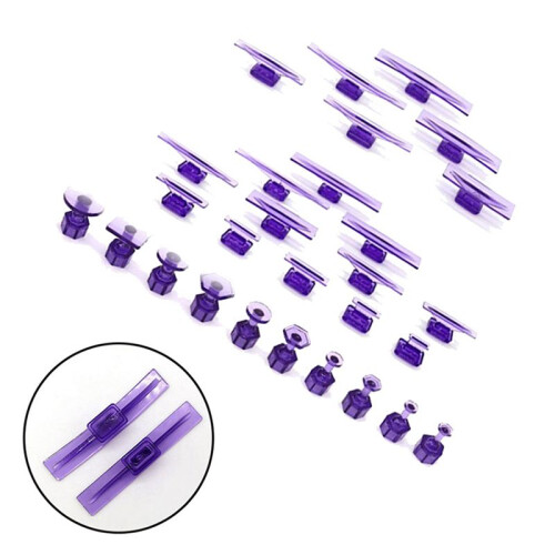 56Pc Glue Tabs Dent Lifter Tools Adjustable Handle Puller Paintless Dent Pit for Car Body Auto Paintless Dent Repair Kit 1