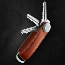 5X Fashion Car Key Pouch Bag Case Wallet Holder Chain Key Wallet Ring Pocket Key Organizer  Leather Keychain Brown