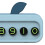 Light Blue Plastic Temporary Parking Card, Cute Shape, 150x34x22mm 6