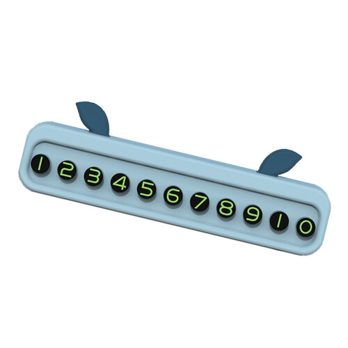 Light Blue Plastic Temporary Parking Card, Cute Shape, 150x34x22mm