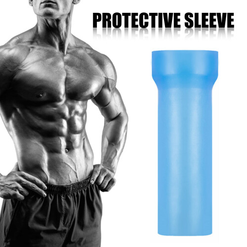 (Blue, M) Penis Pump & Extender for Men - Silicone Sleeve