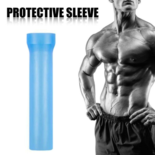 (Blue, 2XL) Men\'s Silicone Penis Pump & Extender Set 1