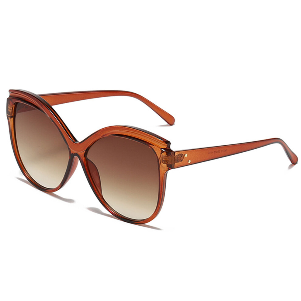 Penghui-Toys (Tea Frame Tea) Vintage Mirrored Sunglasses For Driving & Sports