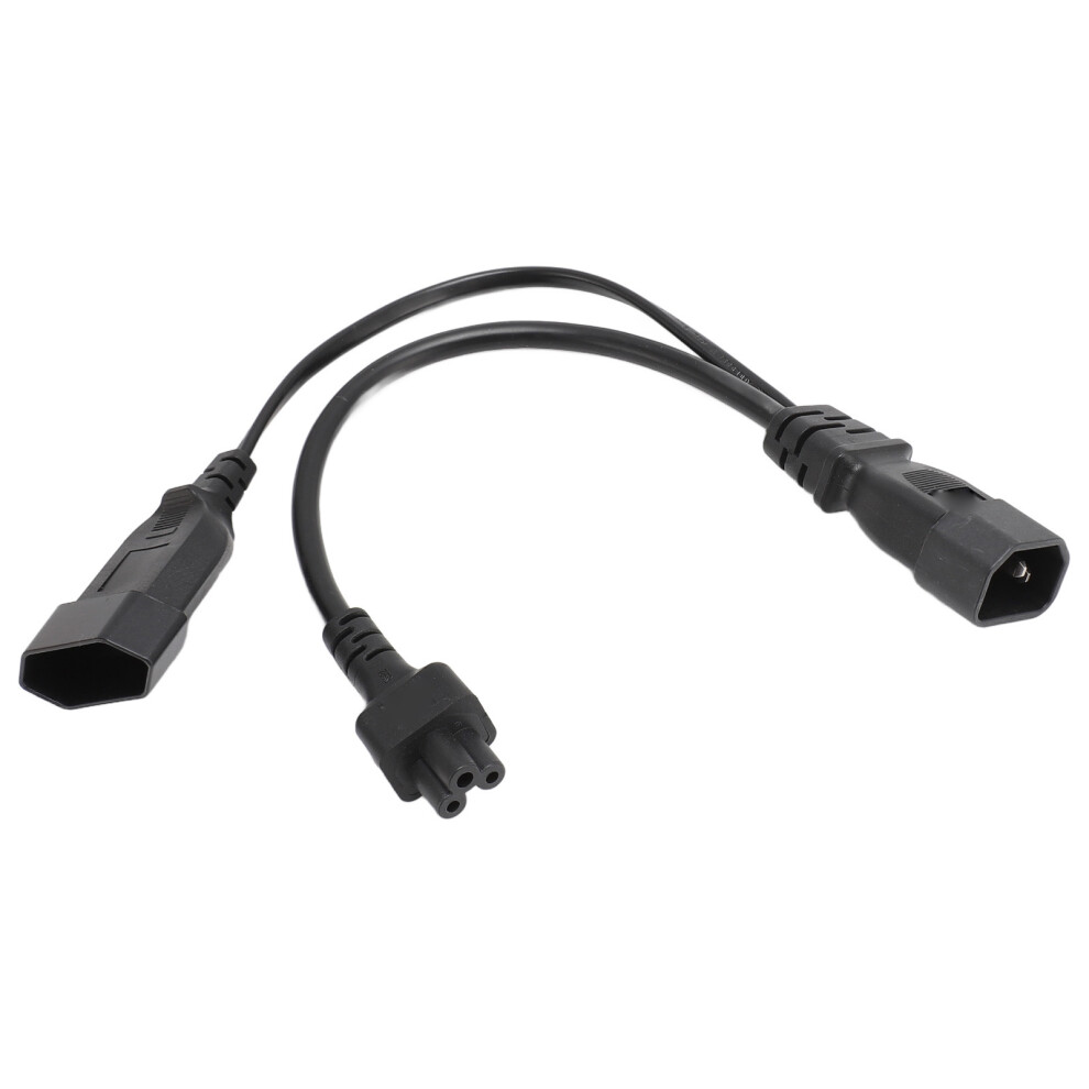 C14 To C5 Eu4.0 Y Power Splitter Cord 1Ft Iec320 Male To Female 8441385843691
