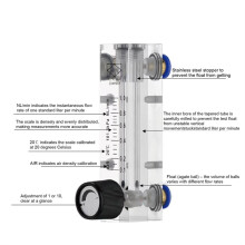 New LZM-4T Acrylic Flow Meter 0.05-0.5LPM 6mm Adjustable Panel Mount Gas Rotameter Variable Area Air Flow Controller