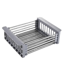 Extend Kitchen Sink Drain Basket, Stainless Steel Retractable Sink Rack,Telescopic KitchenSinks Accessories