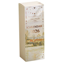 Desk Calendar with Gold Ring Binding 365 Days Vintage Oil Painting Inspirational Quotes One-Way Page Turn Daily Planner