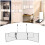 Living And Home 3-way foldable Makeup Mirror with Telescoping Hooks 4