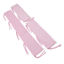 3 pezzi paraurti per sponda del letto rosa Split 133x19/70x18cm