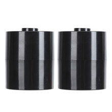 2PCS Black Nail Glue Storage Jars 8.3x7.1cm Leakproof Lash Organizer