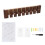 Living And Home (Walnut, 8 Hooks) Wall-Mounted Solid Wood Coat Rack with Flip-Down Hooks 1