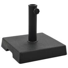 Socle pied de parasol résine carré diamètre de 38 et 48 mm noir 8kg 2202075