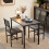 Living And Home Retro Dining Table Set with 2 Chairs, Grey 1