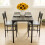 Living And Home Retro Dining Table Set with 2 Chairs, Grey 2
