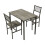 Living And Home Retro Dining Table Set with 2 Chairs, Grey 3