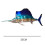(Swordfish) Sea Turtle Wall Art - 30cm Alloy Wall Decor 2