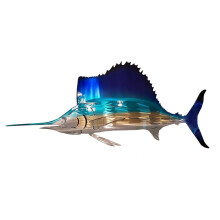 (Swordfish) Sea Turtle Wall Art - 30cm Alloy Wall Decor
