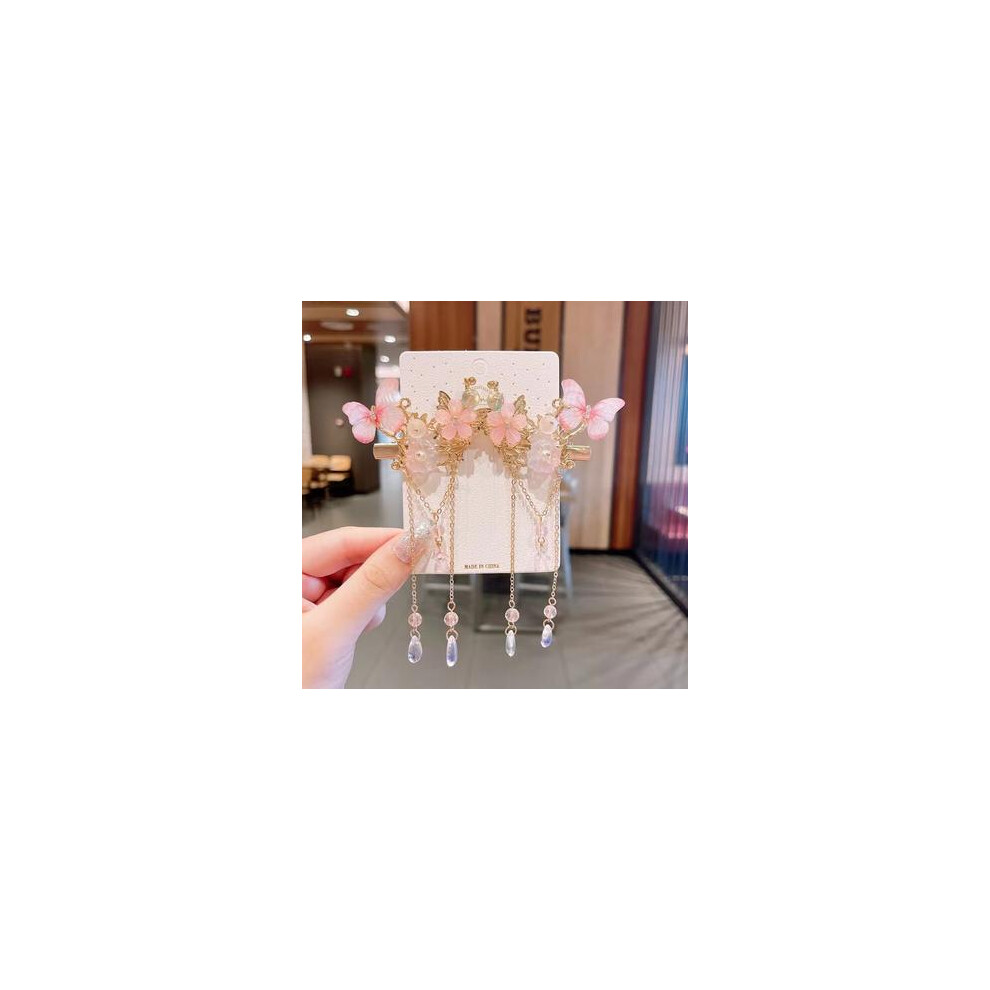 Roc-Electron (448-35) Pearl Tassel Hair Clips For Thick Hair