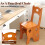 Multipurpose Folding Wooden Library Step Ladder Chair Step High Chair Step Stool 3