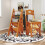 Multipurpose Folding Wooden Library Step Ladder Chair Step High Chair Step Stool 7