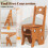 Multipurpose Folding Wooden Library Step Ladder Chair Step High Chair Step Stool 2