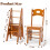 Multipurpose Folding Wooden Library Step Ladder Chair Step High Chair Step Stool 4