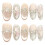 (Medium ellipse) Eco-Friendly Nude Cat Eye Nail Extensions 3