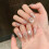 (Medium ellipse) Eco-Friendly Nude Cat Eye Nail Extensions 4
