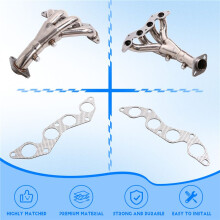 Stainless Race Manifold Header Exhaust Manifold with Gasket for EX 2001-2005 1.7L SOHC D17AXQ