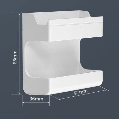 Supporto per telefono in plastica da parete, 97x36x86mm, autoadesivo 1