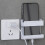 Supporto per telefono in plastica da parete, 97x36x86mm, autoadesivo 13