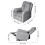 Living And Home Single Sofa Recliner Armchair Reclining Chair, Grey 6