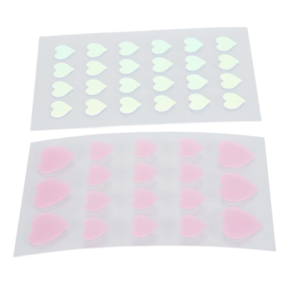 42 Pimple Healing Patches - Reduces Swelling & Blemishes, Heart-Shaped Hydrocolloid Stickers