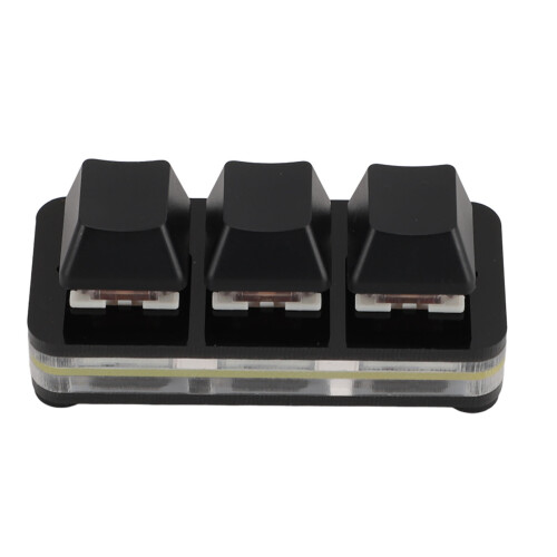 Mini pavé USB RGB programmable à 3 touches Noir
