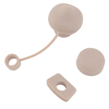 Silicone Straw Plug Set - Dustproof, Leakproof, Reusable, Khaki