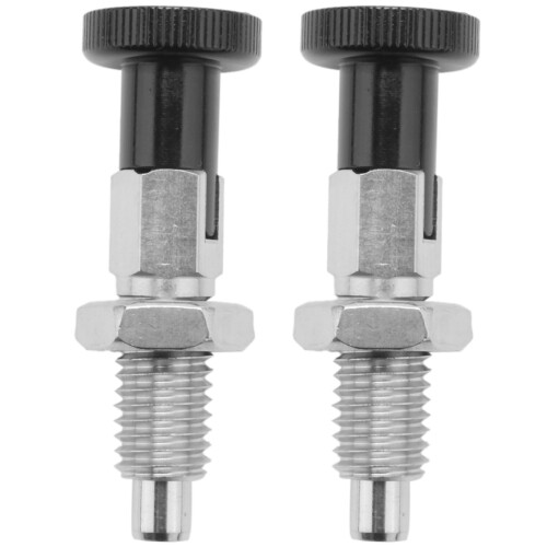 2X M10 Stainless Steel Self Locking Index Plunger Pin With Self Locking Function For Dividing